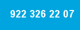922 326 22 07 922 326 22 07